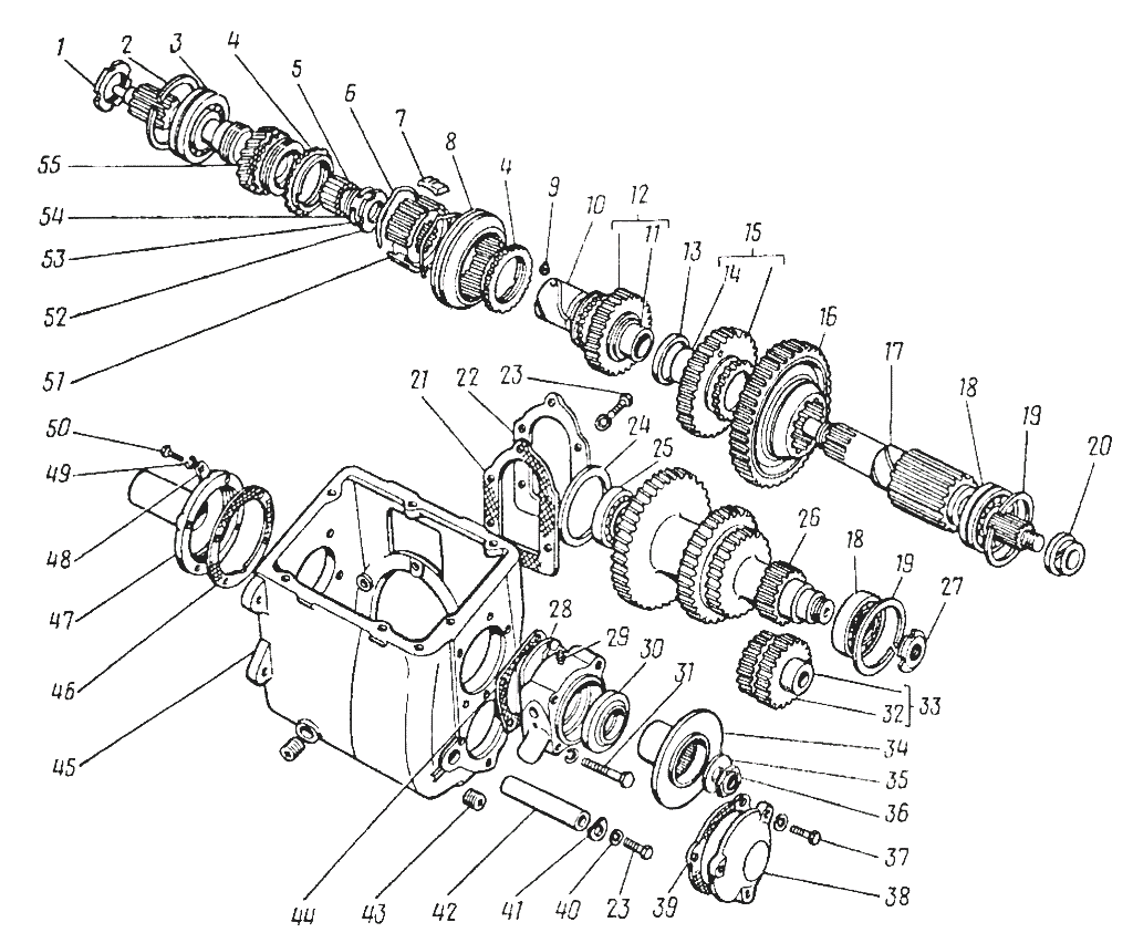 Кпп газ 3309 5 ступка схема устройство